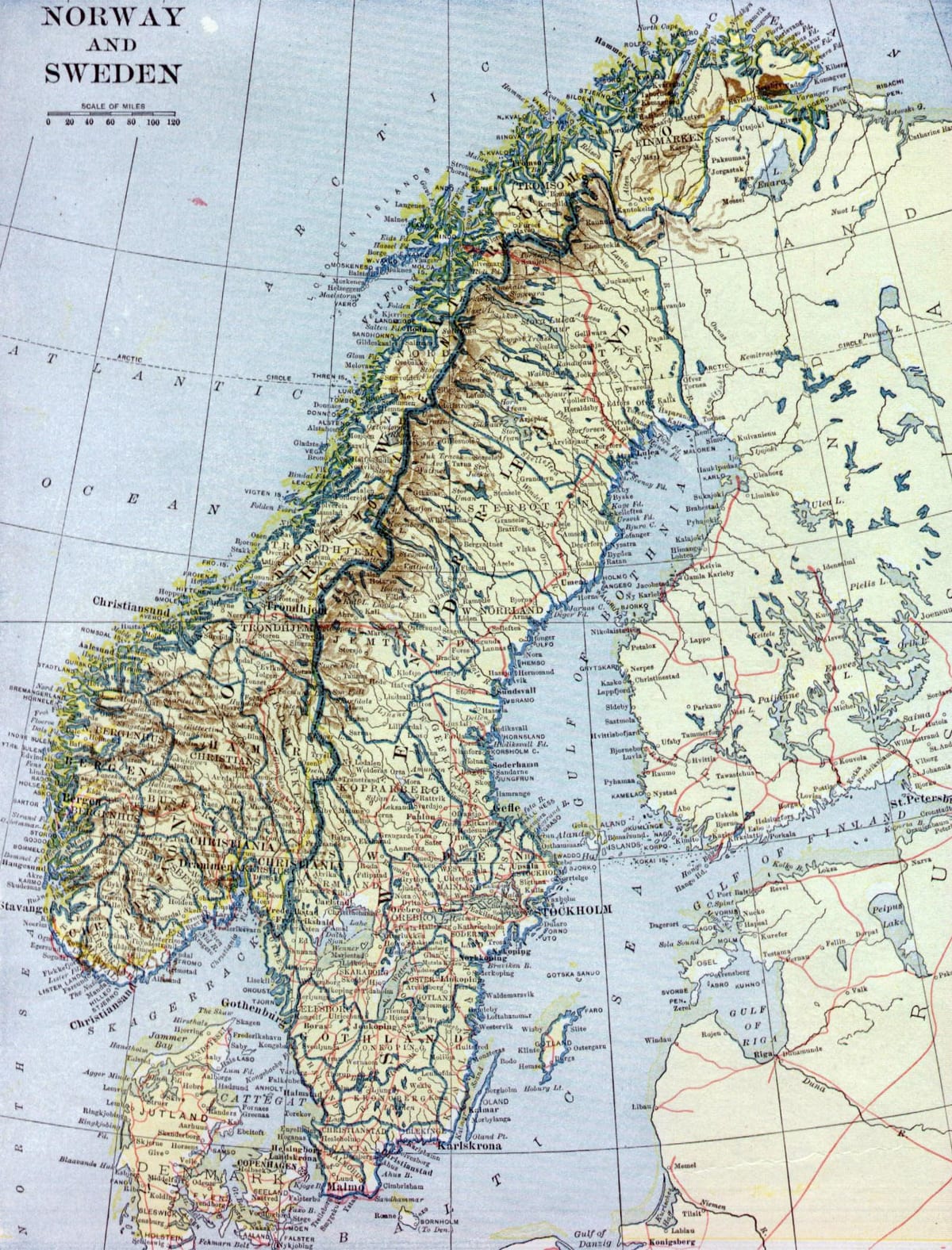 Karta över gamla Norge