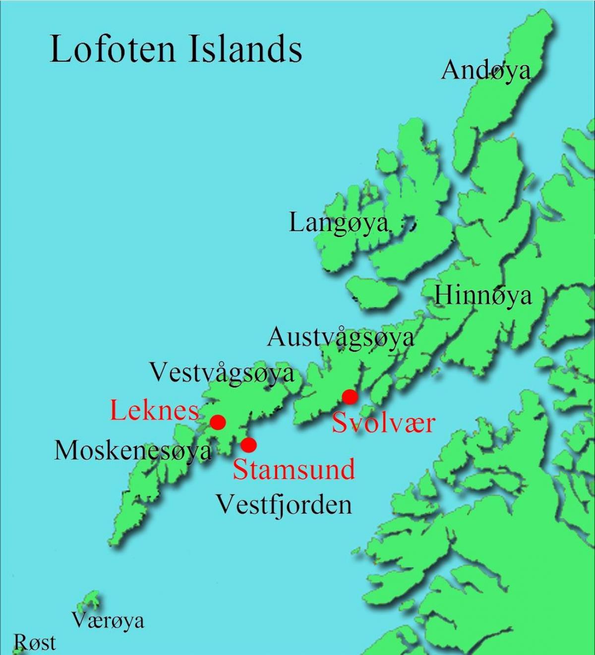 lofoten Norge karta