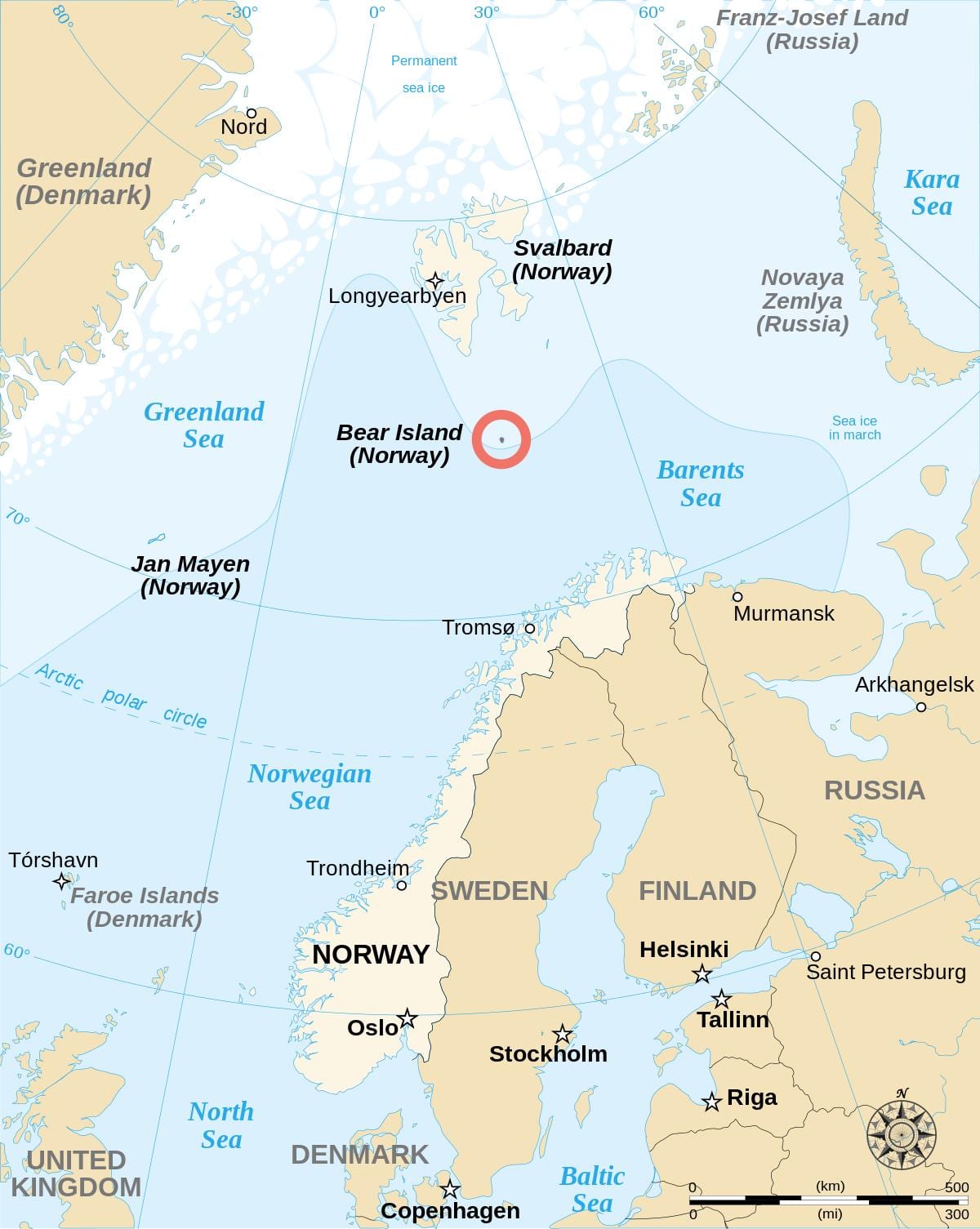 Karta över Norge öar