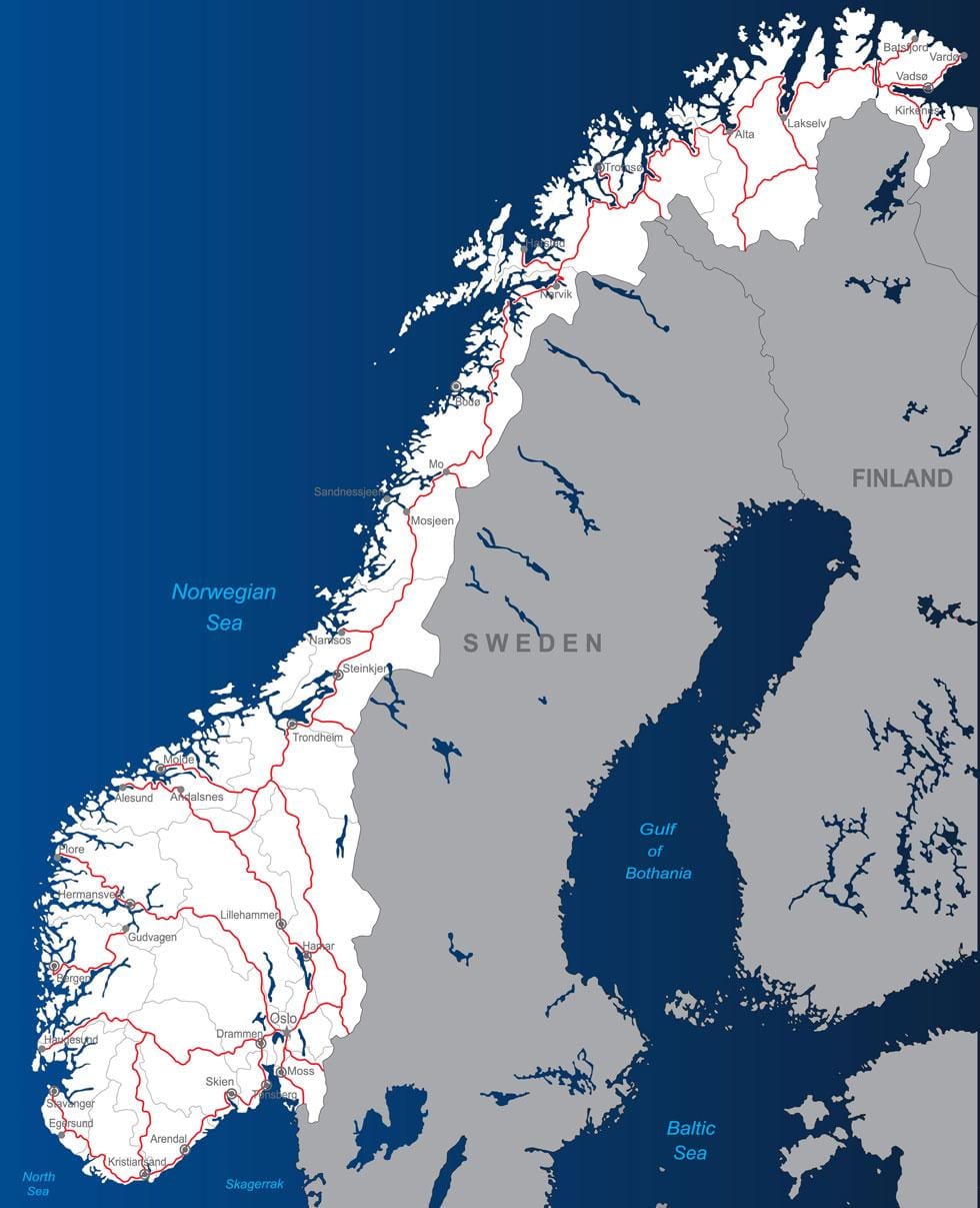 avgiftsbelagda vägar Norge karta