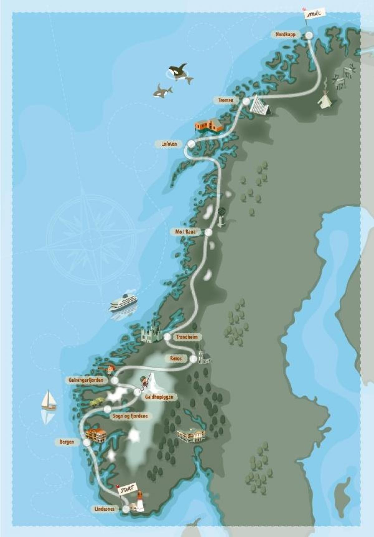 camping Norge karta