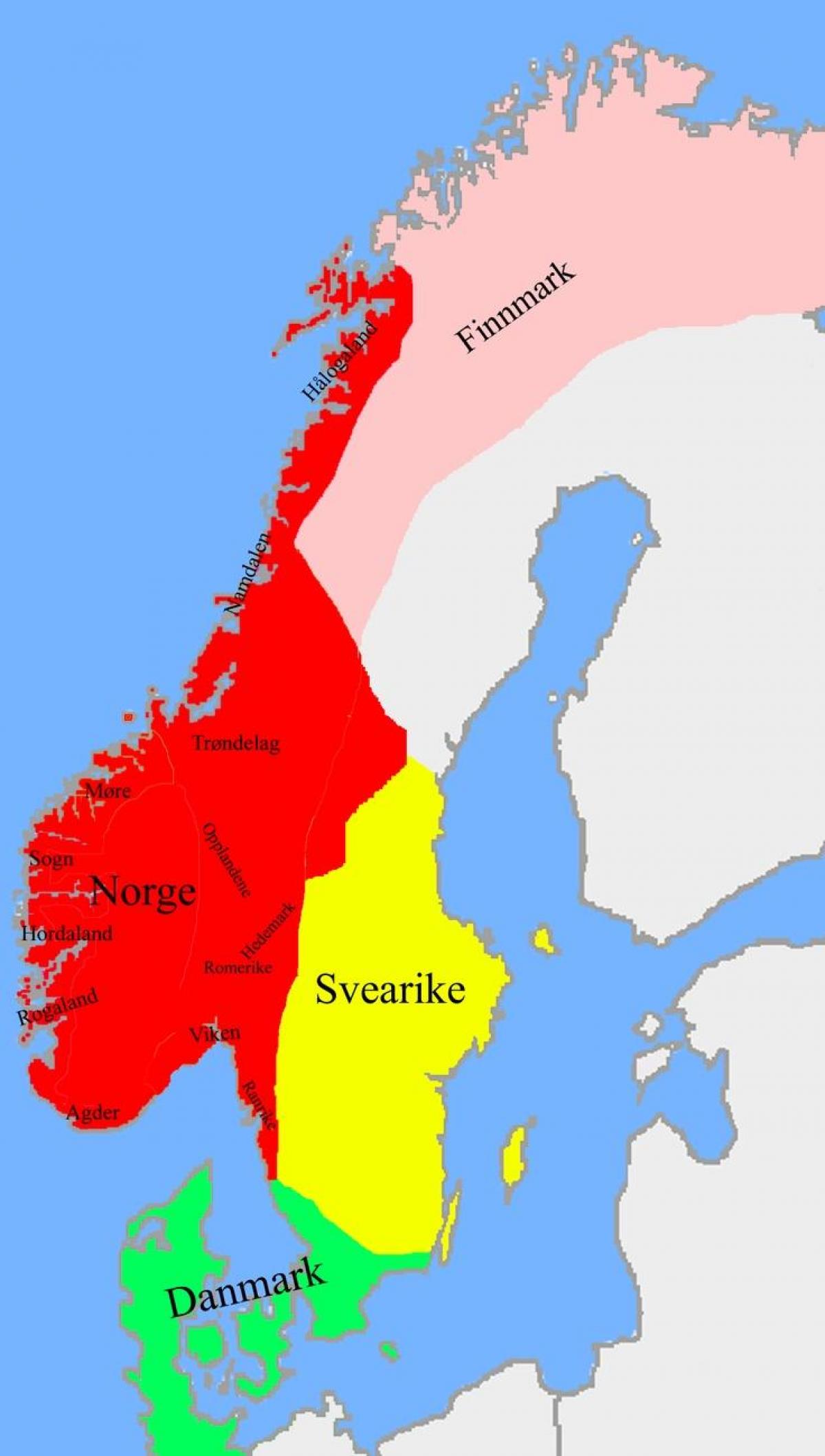 Karta över Norge gränser