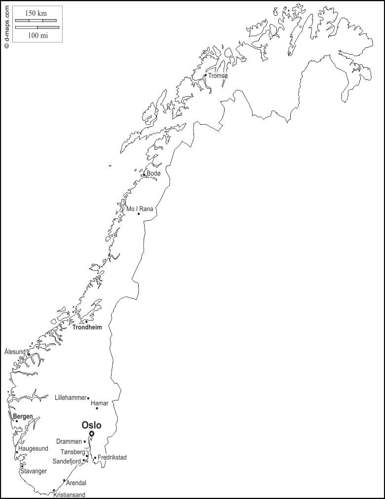 Karta över Norge översikt