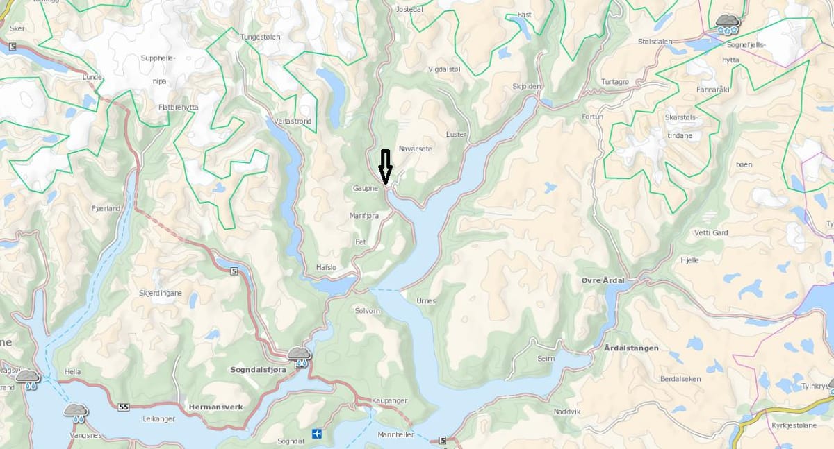 Karta över Norge kommune
