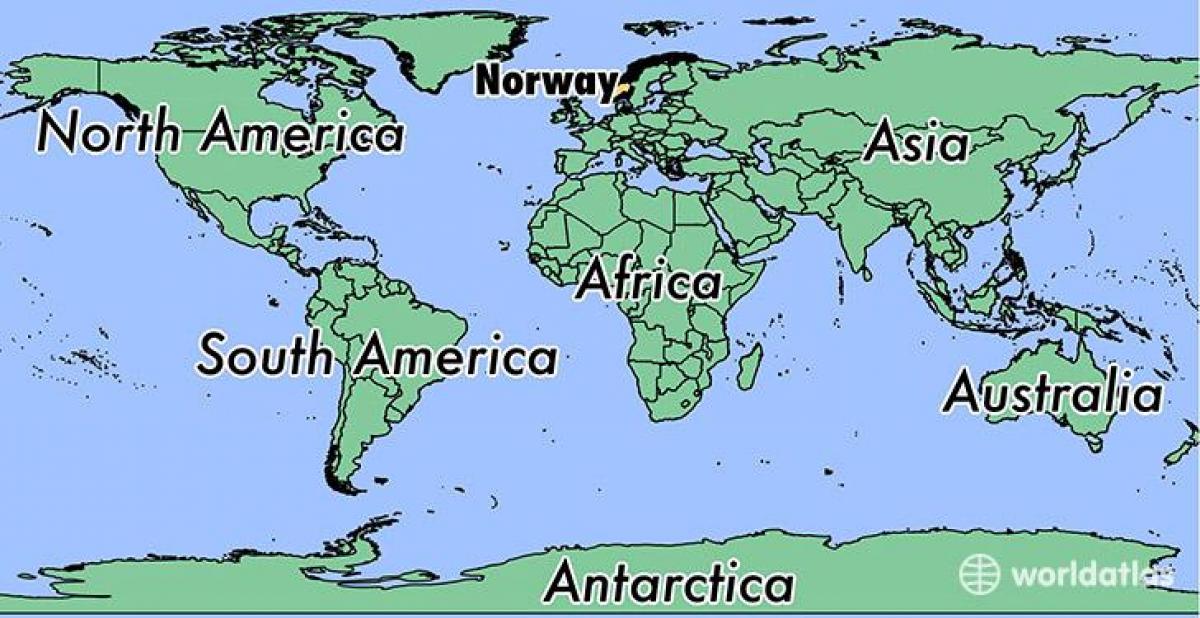 Karta över Norge läge på världen 