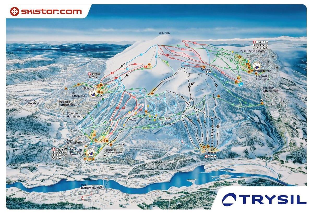 ski Norge karta