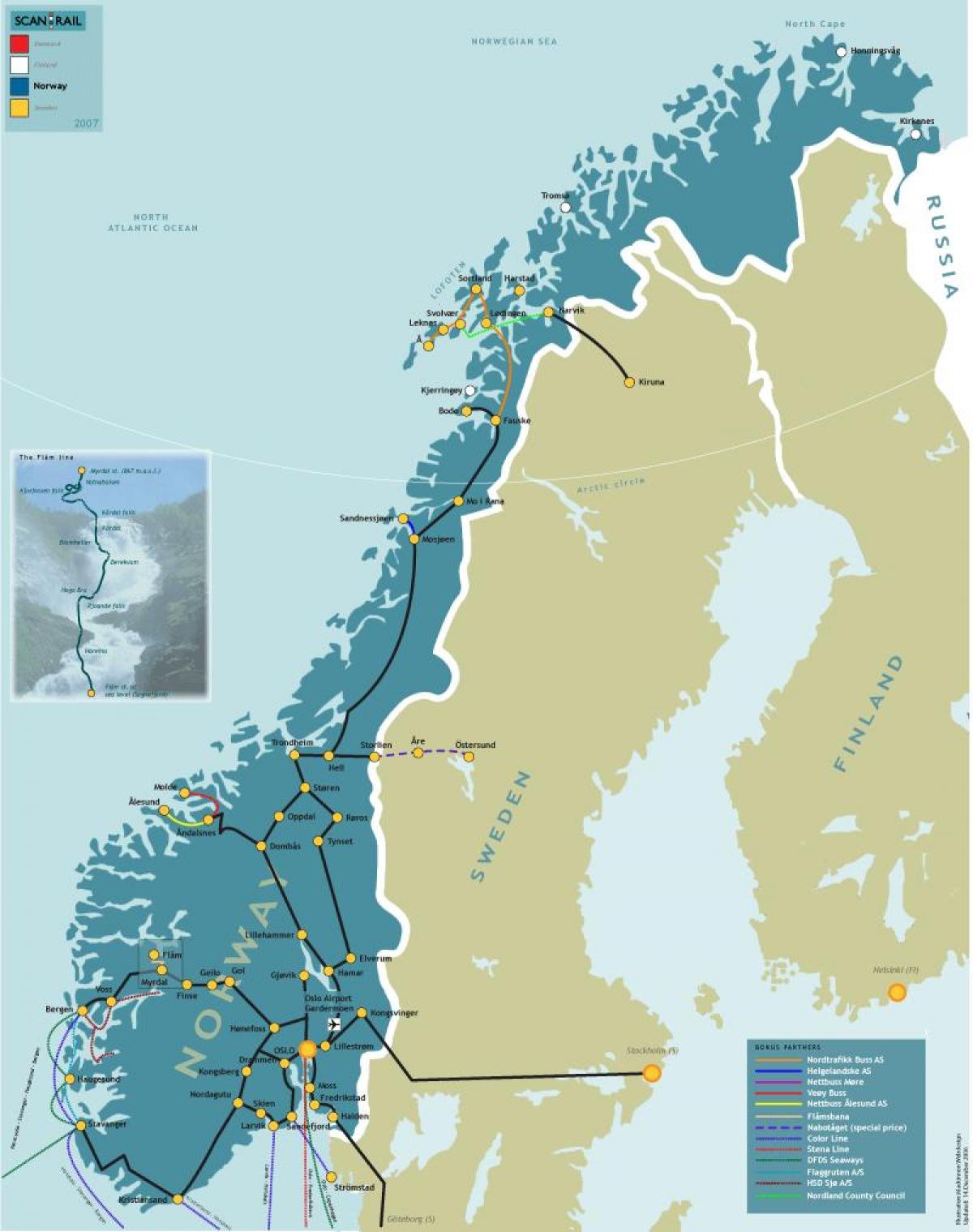Norge järnväg karta