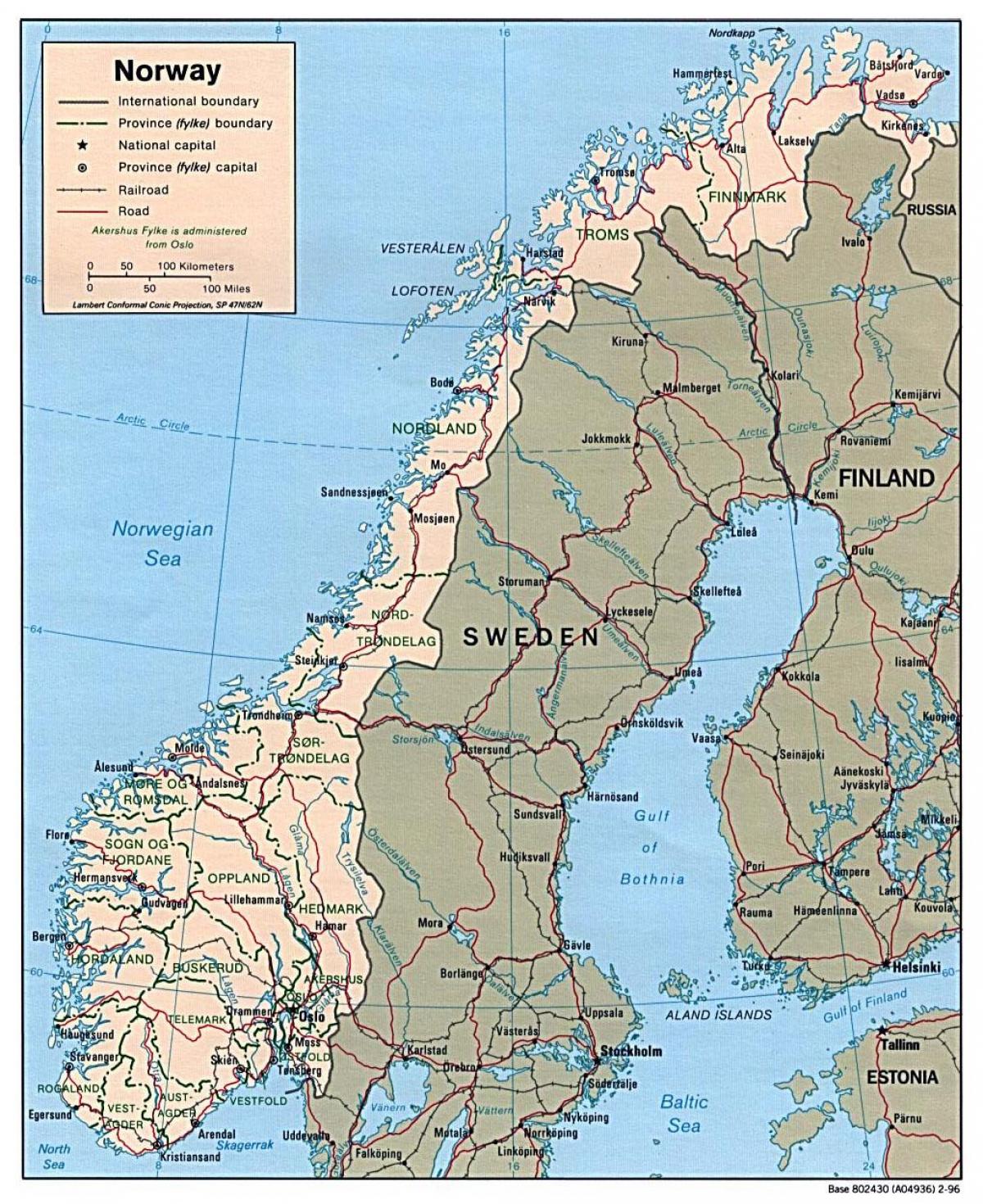kör karta över Norge