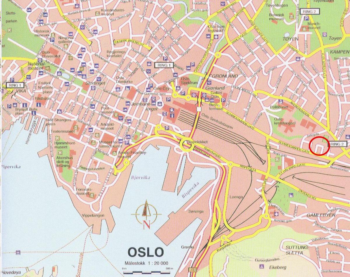karta över oslo Norge city center