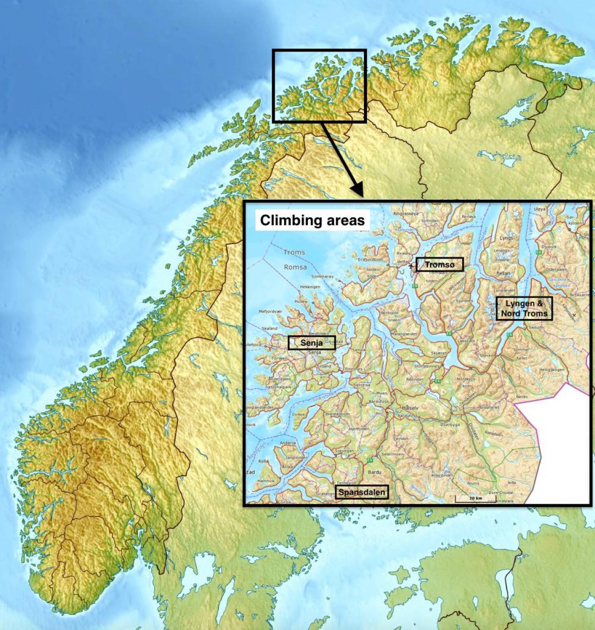 tromsö Norge karta