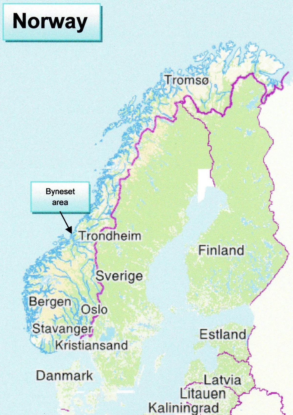 Karta över trondheim Norge