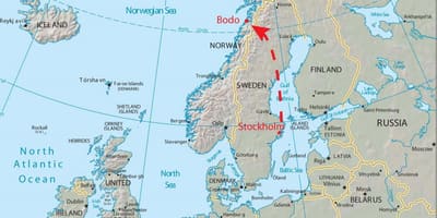 Karta över bodö Norge