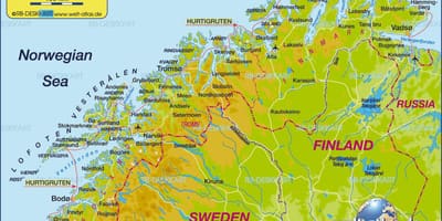 Karta över kirkenes i Norge
