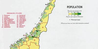 Norge befolkningen karta
