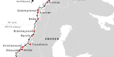 Karta över Norge cykling