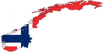 Norge karta flagga