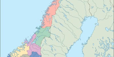 Karta över Norge vektor