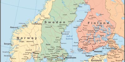 Karta över Norge-land
