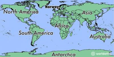 Karta över Norge läge på världen 