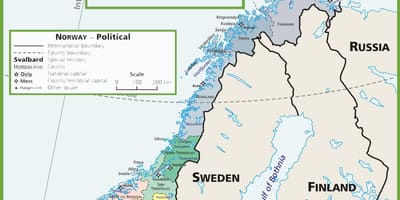 Karta över Norge politiska 