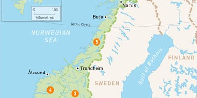 Karta över Norge regioner