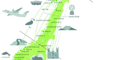 Norge sevärdheter karta