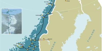 Norge järnväg karta