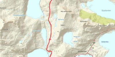 Karta över Norge vandringsleder