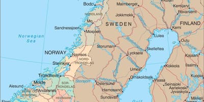 Karta över Norge vattenfall