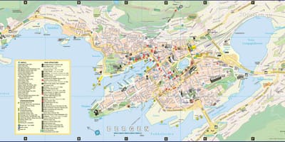 Street map i bergen, Norge